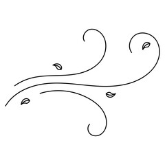 Outline Wind with Leaf