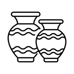 Vase vector outline icon. EPS 10 file
