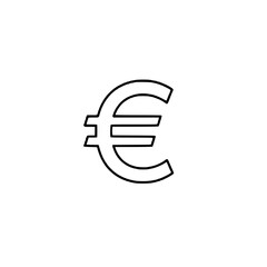 Obraz premium Minimalistic euro icon icon representing calculations, money, currency