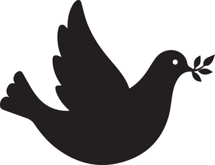 Obraz premium Peace Doves Silhouette Vector Bundle