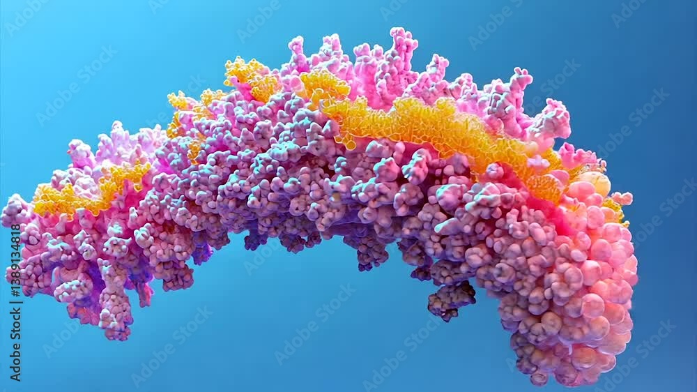 Aufkleber 3d rendering of a protein complex, showcasing intricate structure & diverse components