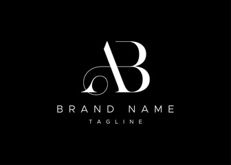 Luxury AB letter logo mark