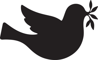 Obraz premium Peace Doves Silhouette Vector Bundle