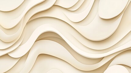 Obraz premium Abstract cream wavy layers background.