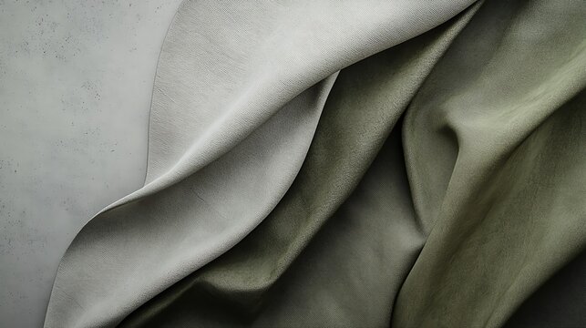 Elegant folds of fabric in muted colors.