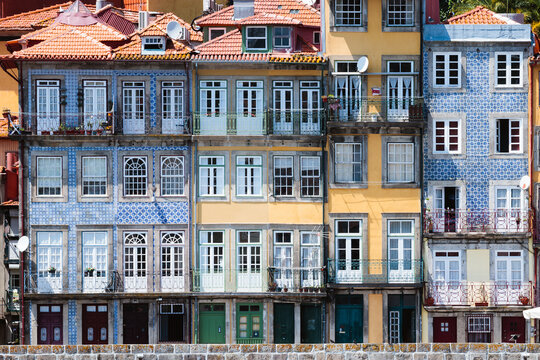Colorful houses, Ribeira district, Porto, Portugal