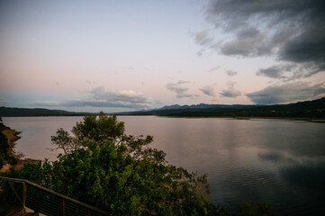 Lake view with mountains