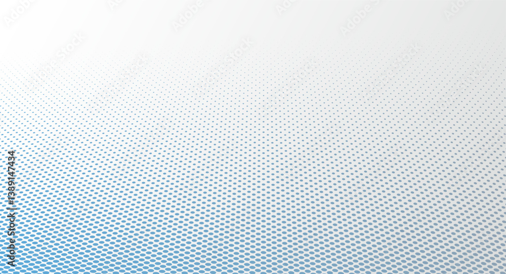 Aufkleber blue and grey dots in 3d perspective vector abstract background, dotted pattern cool design, wave st