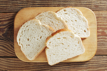 Pieces of white bread