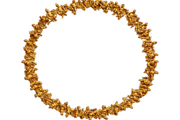 Obraz premium Elegant Gold Ornament Abstract Isolated Background Design Artistic PNG