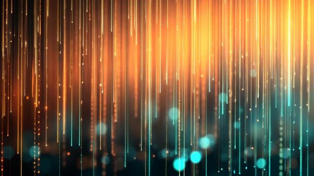 Radiant particles descend like shimmering rain abstract background for festive and magical themes