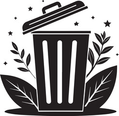 Trash recycle bin garbage waste container rubbish disposal ecology environment cleanliness sanitation recycle
