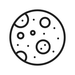 Full Moon icon vector image. Suitable for mobile apps, web apps and print media.