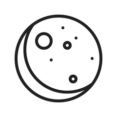 New Moon icon vector image. Suitable for mobile apps, web apps and print media.