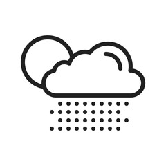 Sunny Rainy icon vector image. Suitable for mobile apps, web apps and print media.