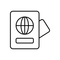 Passport icon isolated on a white background. Vector illustration.