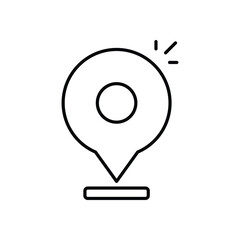 Map Pin icon isolated on a white background. Vector illustration.