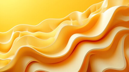 Fototapeta premium Abstract Sunny Layers: A Harmonious Yellow and Cream Wavy Presentation