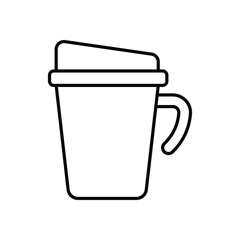 Travel Mug icon isolated on a white background. Vector illustration.