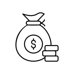 Money  icon isolated on a white background. Vector illustration.