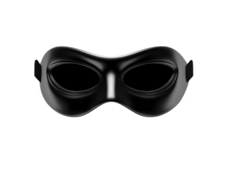 Black Mask Isolated On Transparent Background Illustration