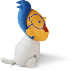 Boy with open mouth looking up right