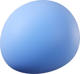 3D blue round shape