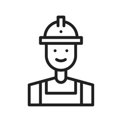 Naklejka premium Builder icon vector image. Suitable for mobile apps, web apps and print media.