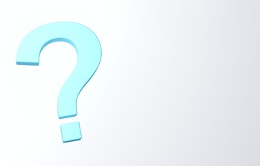 3D素材_クエスチョンマーク_水色