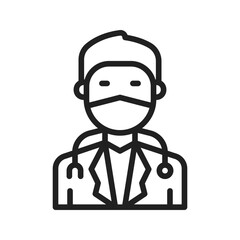 Dentist icon vector image. Suitable for mobile apps, web apps and print media.