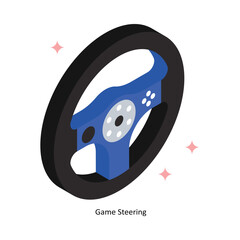 Game Steering Concept Isometric Style Illustrations. Eps 10 File