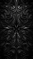 Dark Floral Metal Wallpaper Stunning Mobile Wallpaper