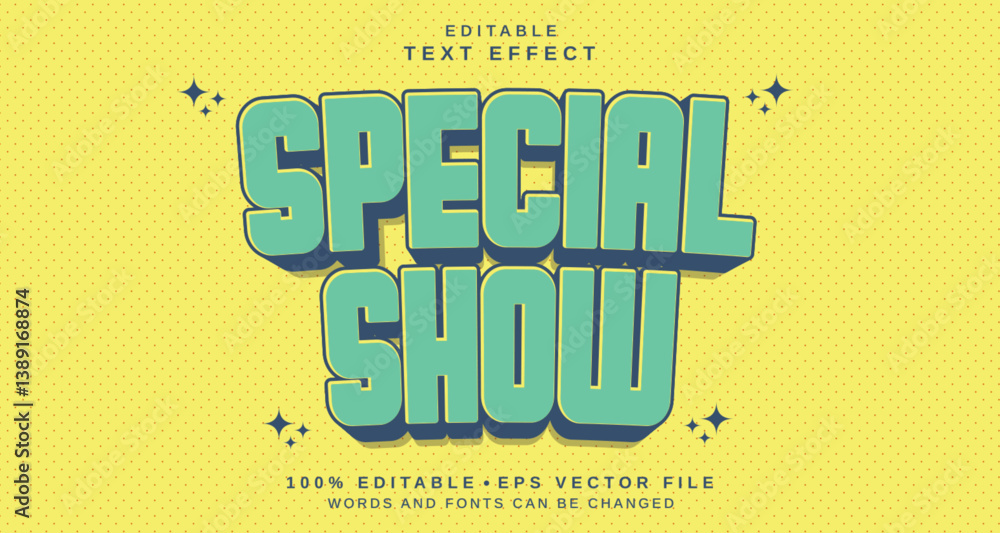 Poster editable text style effect - special show text style theme.