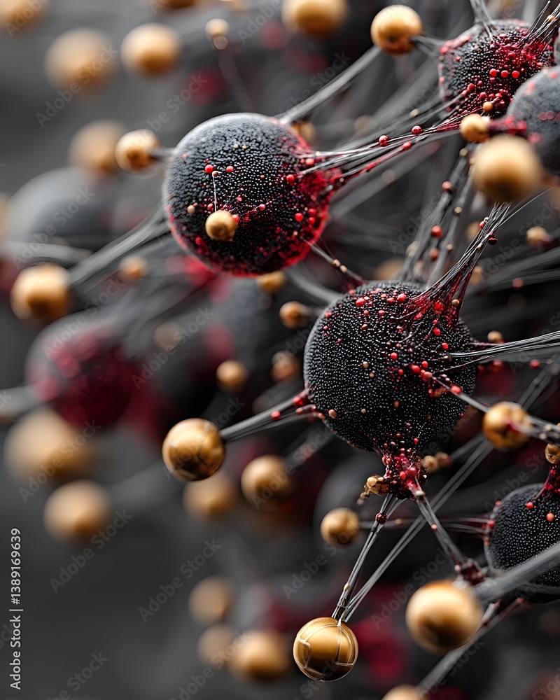 Poster scalable artificial intelligence system, interconnected neural networks expanding dynamically, vast 