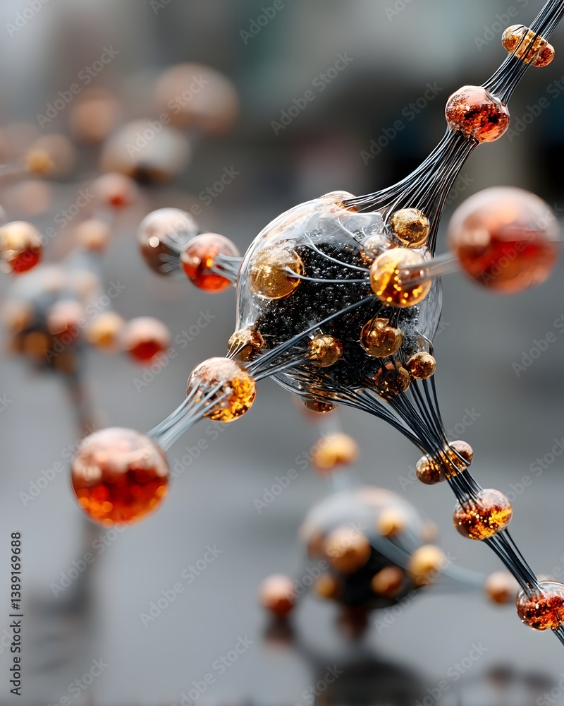 Poster scalable artificial intelligence system, interconnected neural networks expanding dynamically, vast 
