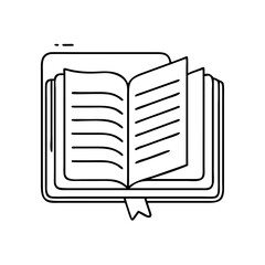 book icon, book vector illustration-simple illustration of book, perfect for book logos and icons