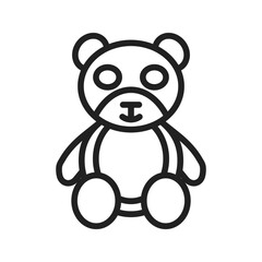 Teddy Bear icon vector image. Suitable for mobile apps, web apps and print media.