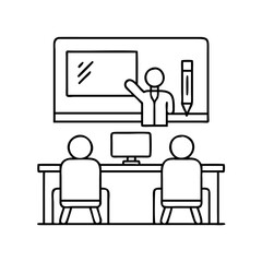 classroom icon, classroom vector illustration-simple illustration of classroom, perfect for classroom logos and icons