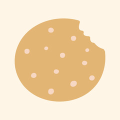 Flat Cookie Illustration. Vector graphic design.
