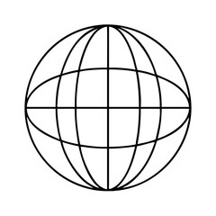 globe icon, globe vector illustration-simple illustration of globe, perfect for globe logos and icons