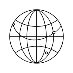 globe icon, globe vector illustration-simple illustration of globe, perfect for globe logos and icons