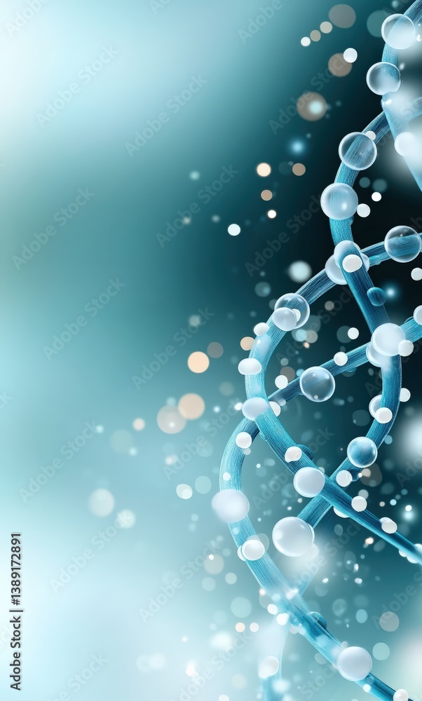 Aufkleber dynamic molecular structure visualization science laboratory graphic representation digital environm