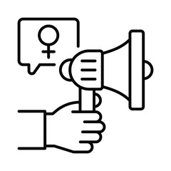 Campaign vector outline icon. EPS 10 file