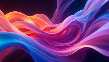 Big Neon Wave Background