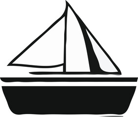 ship on white background