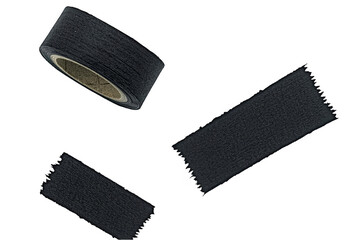 Isolated Adhesive Tape Roll Illustration On Transparent Background Black Color