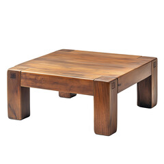Wooden Coffee Table isolated on transparent or white background	 
