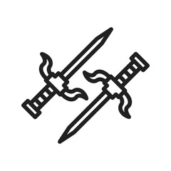 Sai icon vector image. Suitable for mobile apps, web apps and print media.