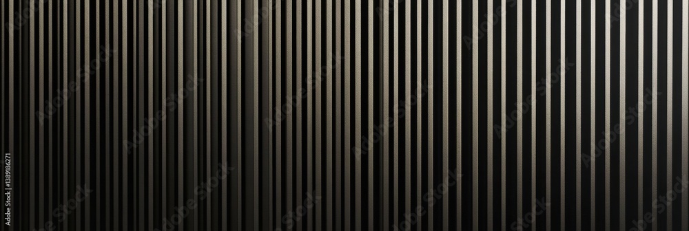 Poster Elegant pattern of parallel lines creating a subtle three-dimensional optical illusion in soft monochrome shades