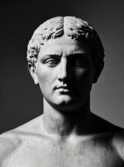 Classical male bust sculpture